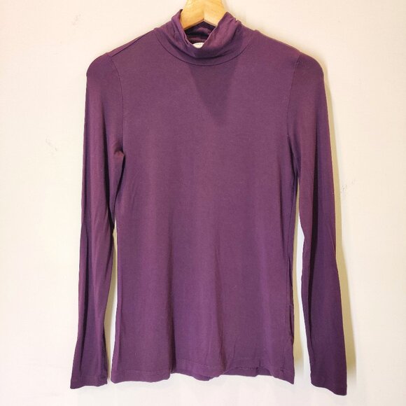 Aritzia Babaton Women's Violet Lightweight Slim Fit Long Sleeve Turtleneck | S - Picture 1 of 8